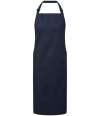 PR120 Premier Recycled Polyester and Fairtrade Organic Cotton Bib Apron Navy colour image